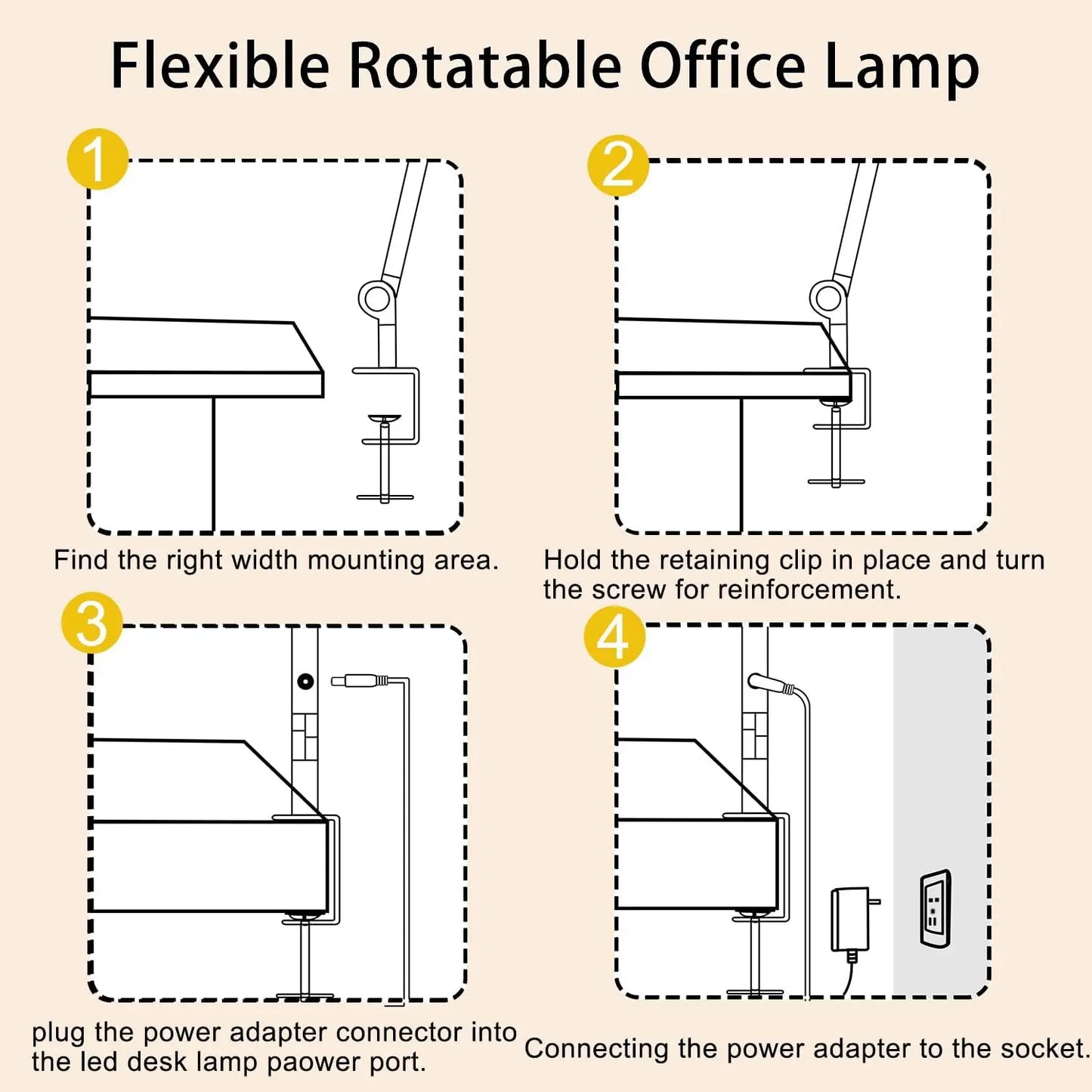 LED Desk Lamp with Clamp