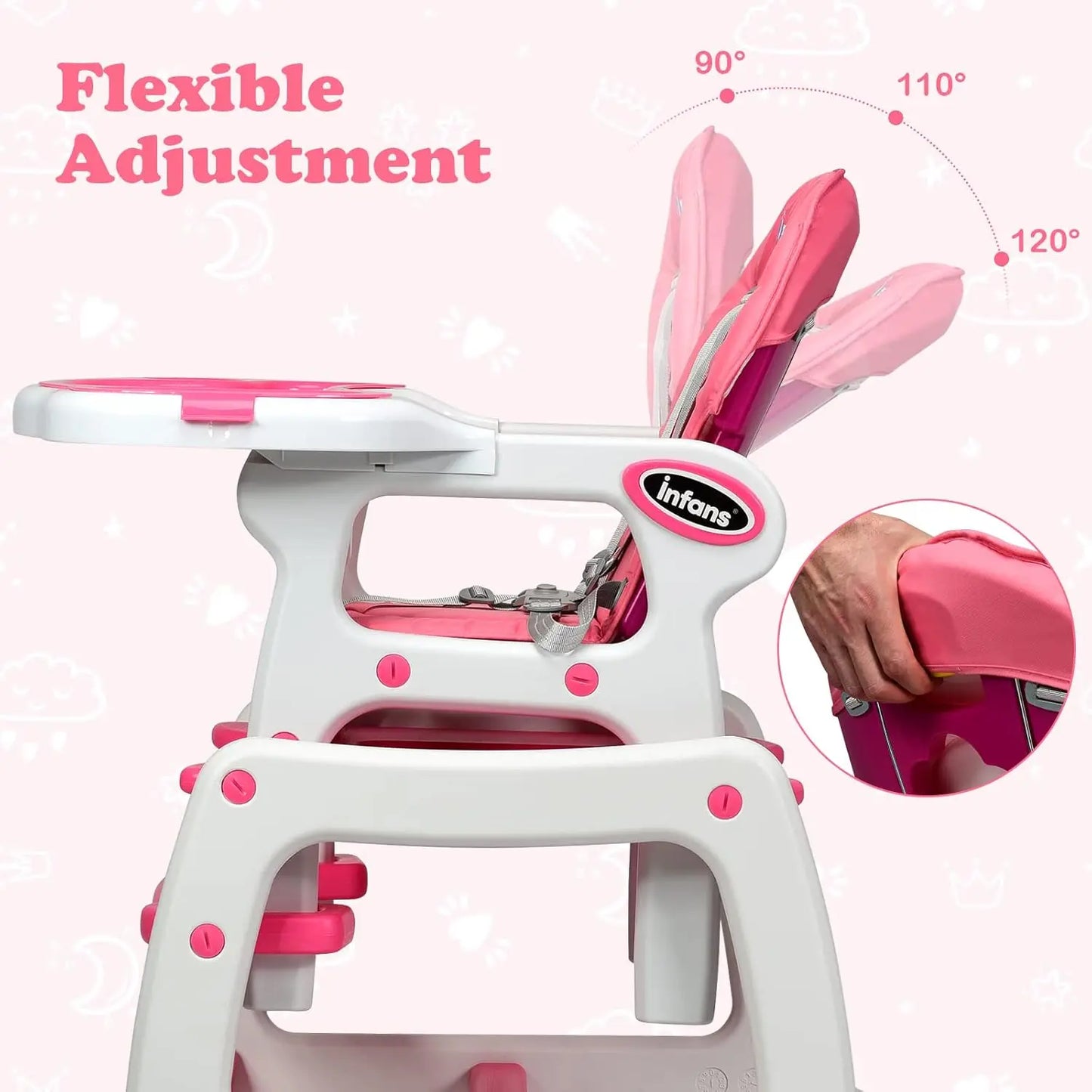 5-in-1 Convertible Baby High Chair