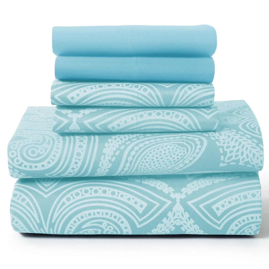 6 Piece Sheet Set, Ultra Soft Microfiber, Paisley