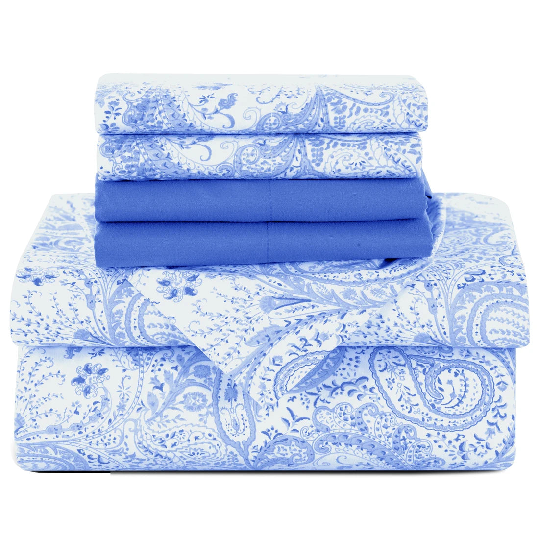 6 Piece Sheet Set, Ultra Soft Microfiber, Paisley