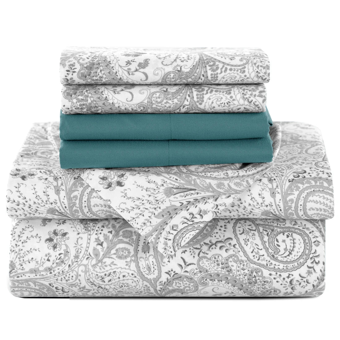 6 Piece Sheet Set, Ultra Soft Microfiber, Paisley