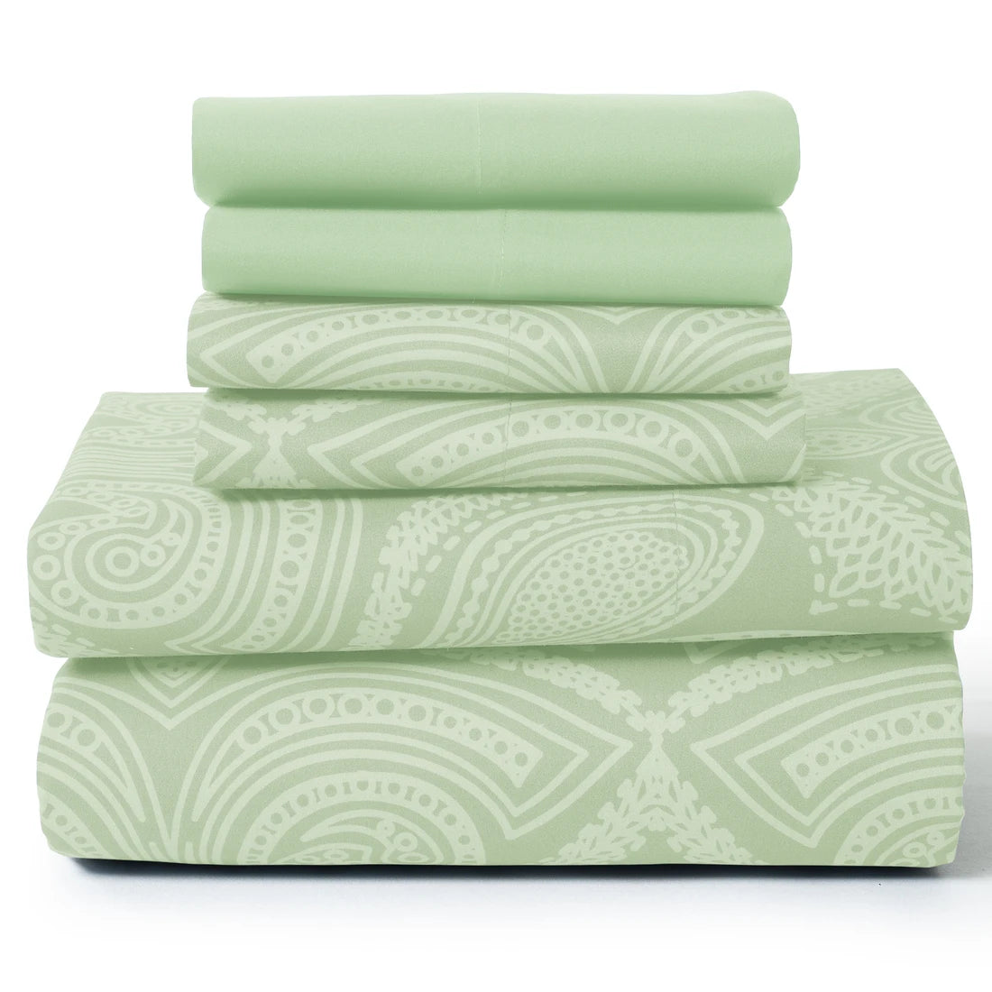 6 Piece Sheet Set, Ultra Soft Microfiber, Paisley