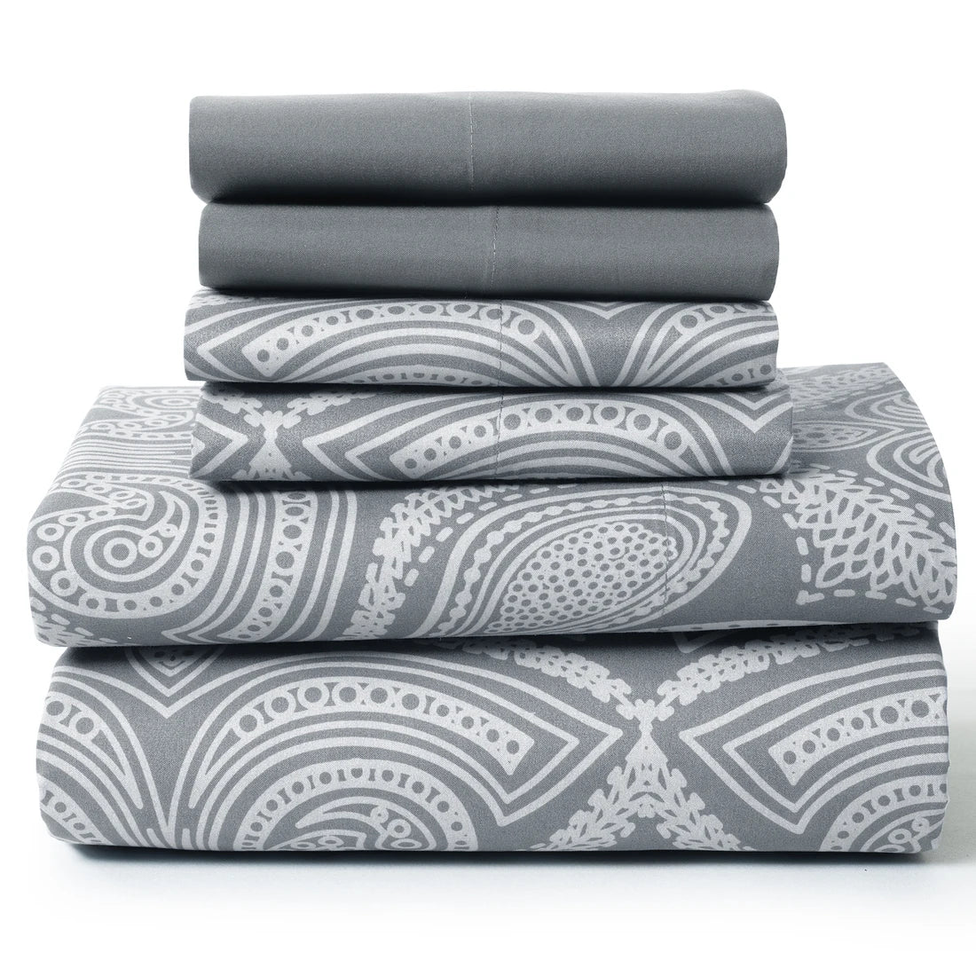 6 Piece Sheet Set, Ultra Soft Microfiber, Paisley