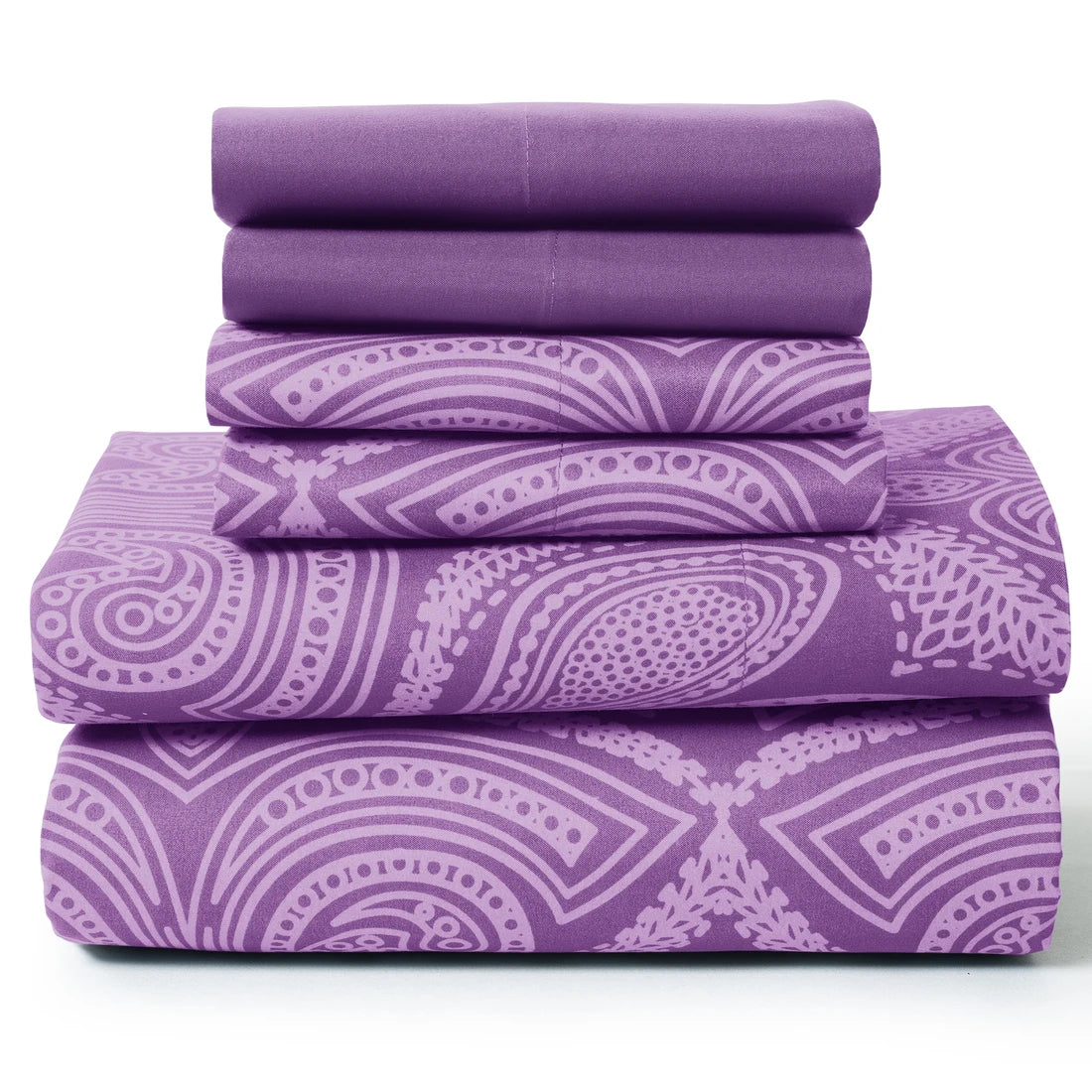 6 Piece Sheet Set, Ultra Soft Microfiber, Paisley