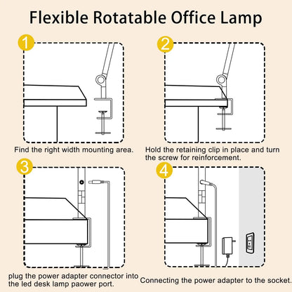 LED Desk Lamp with Clamp