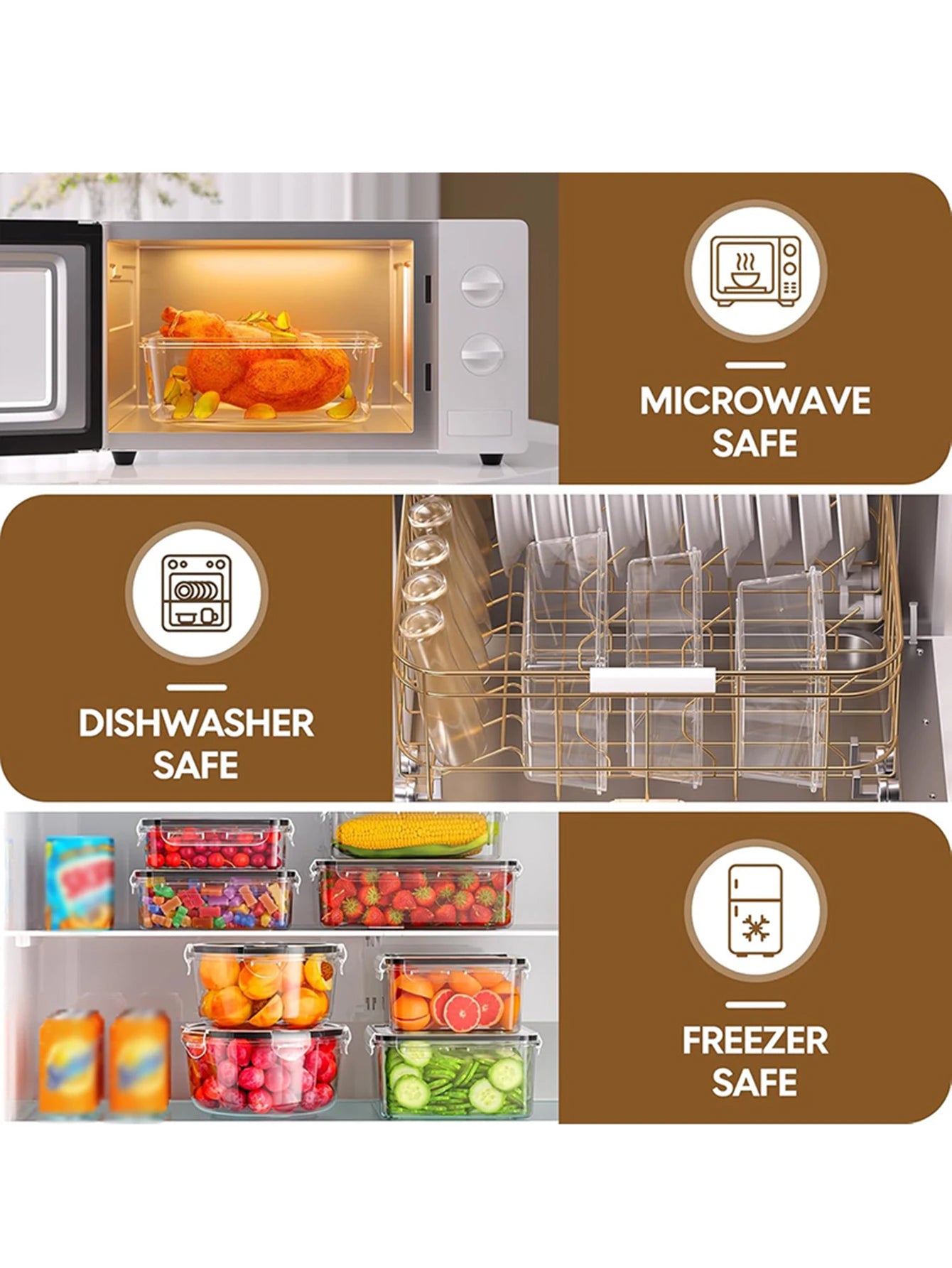 Sealed Plastic Food Storage Containers