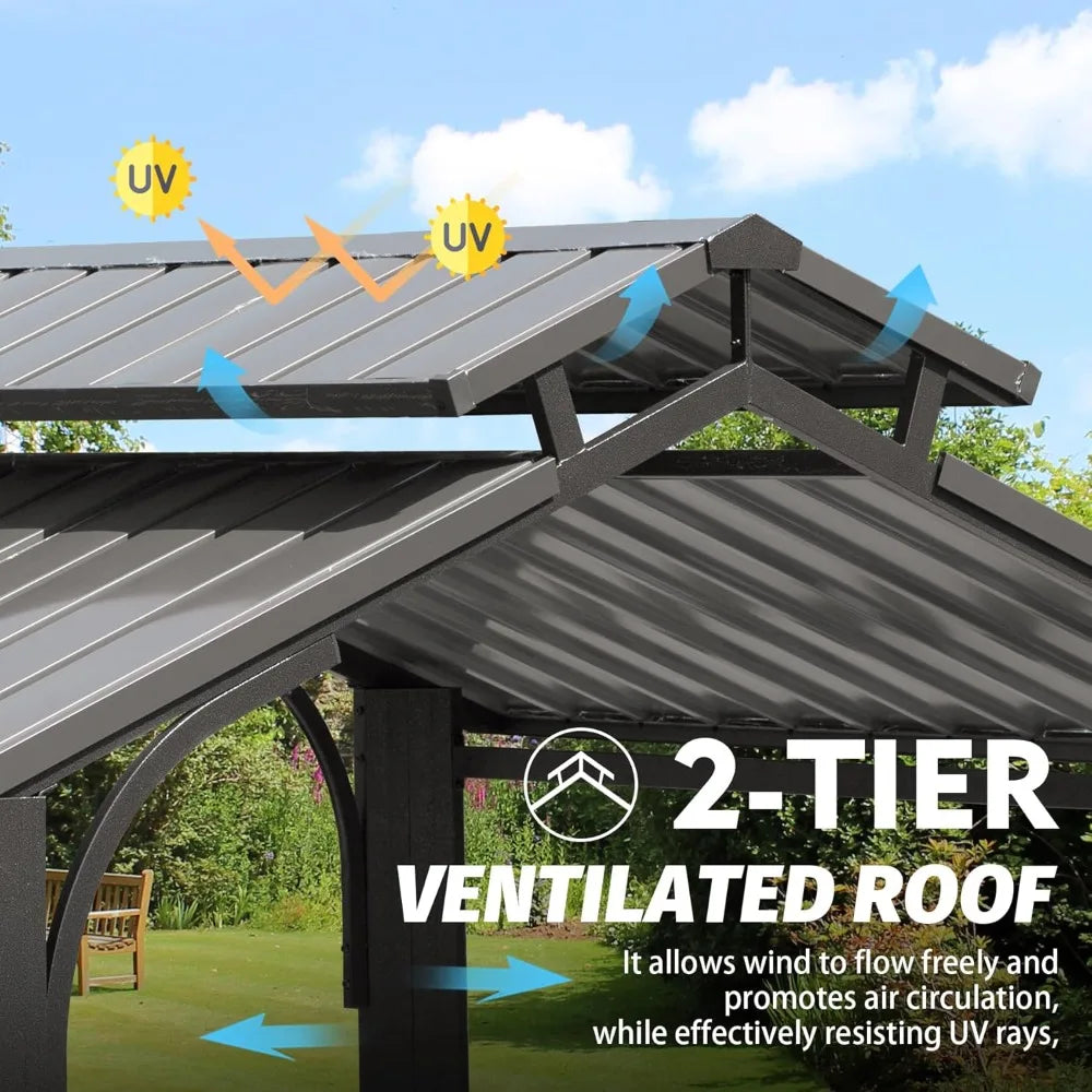 8x5FT Hardtop Grill Gazebo