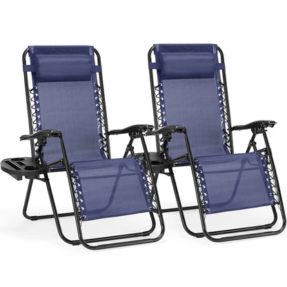 Set of 2 Portable Recliner Lounge Chair