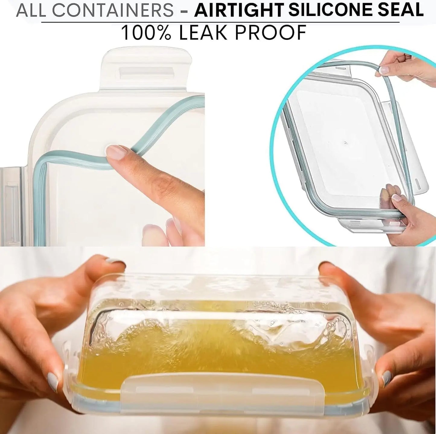 16-Piece Glass Meal Prep Containers Set