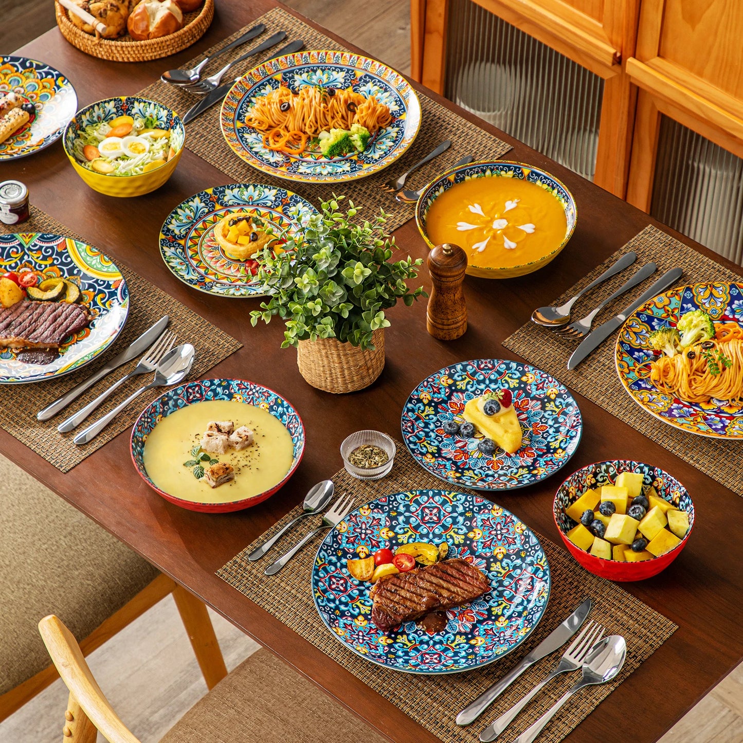 12/16/18/24 Piece Ceramic Dinnerware Set