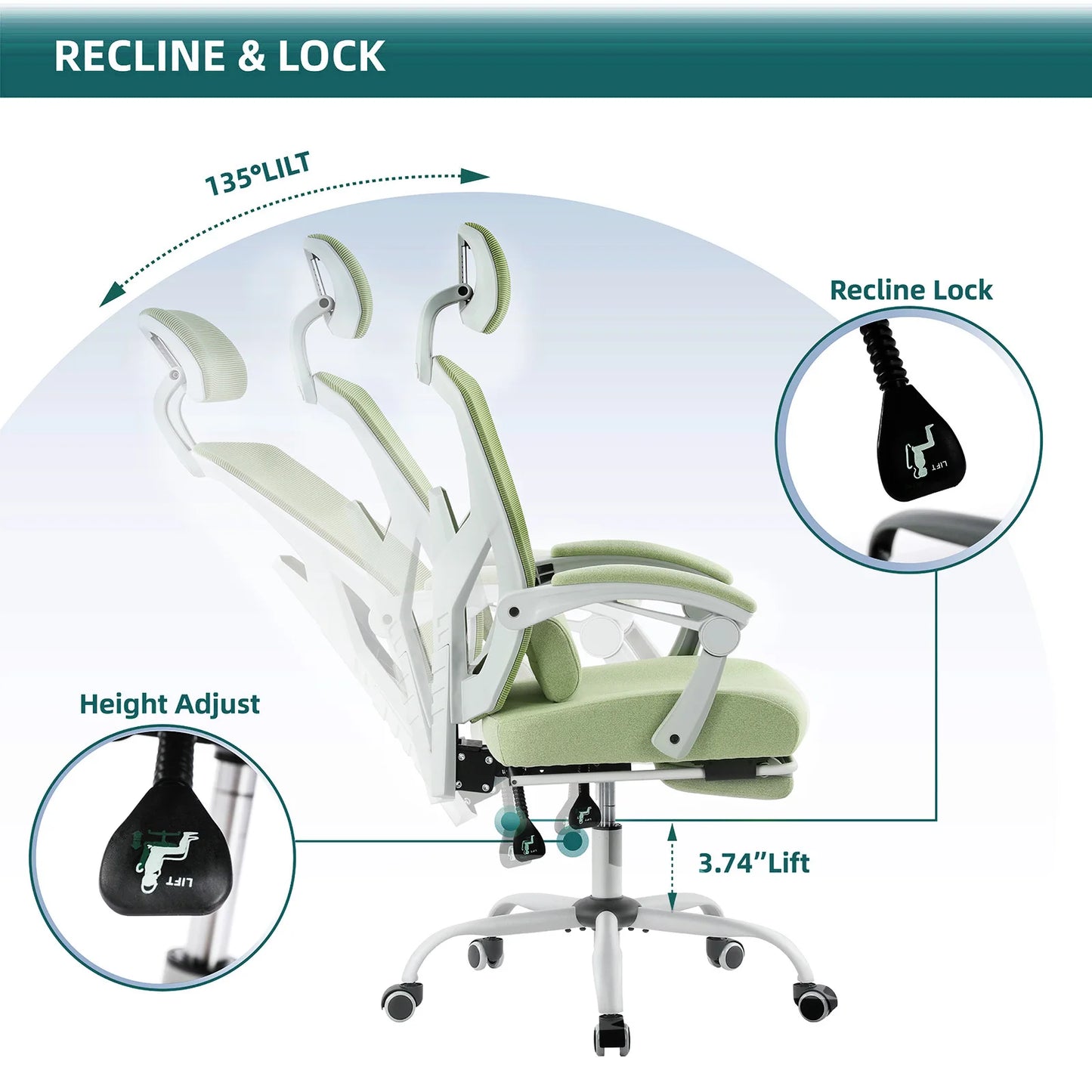 Ergonomic Reclining High Back Chair