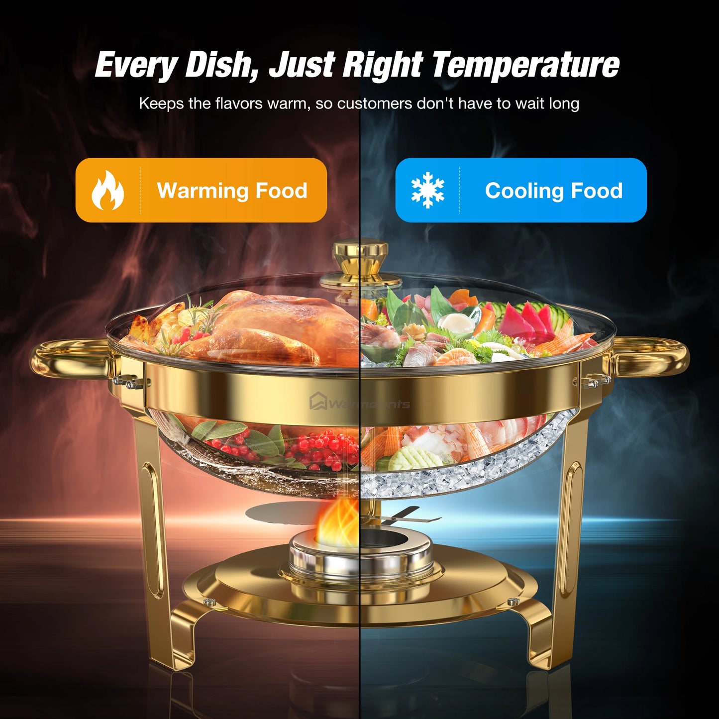Round Chafing Dishes for Buffet