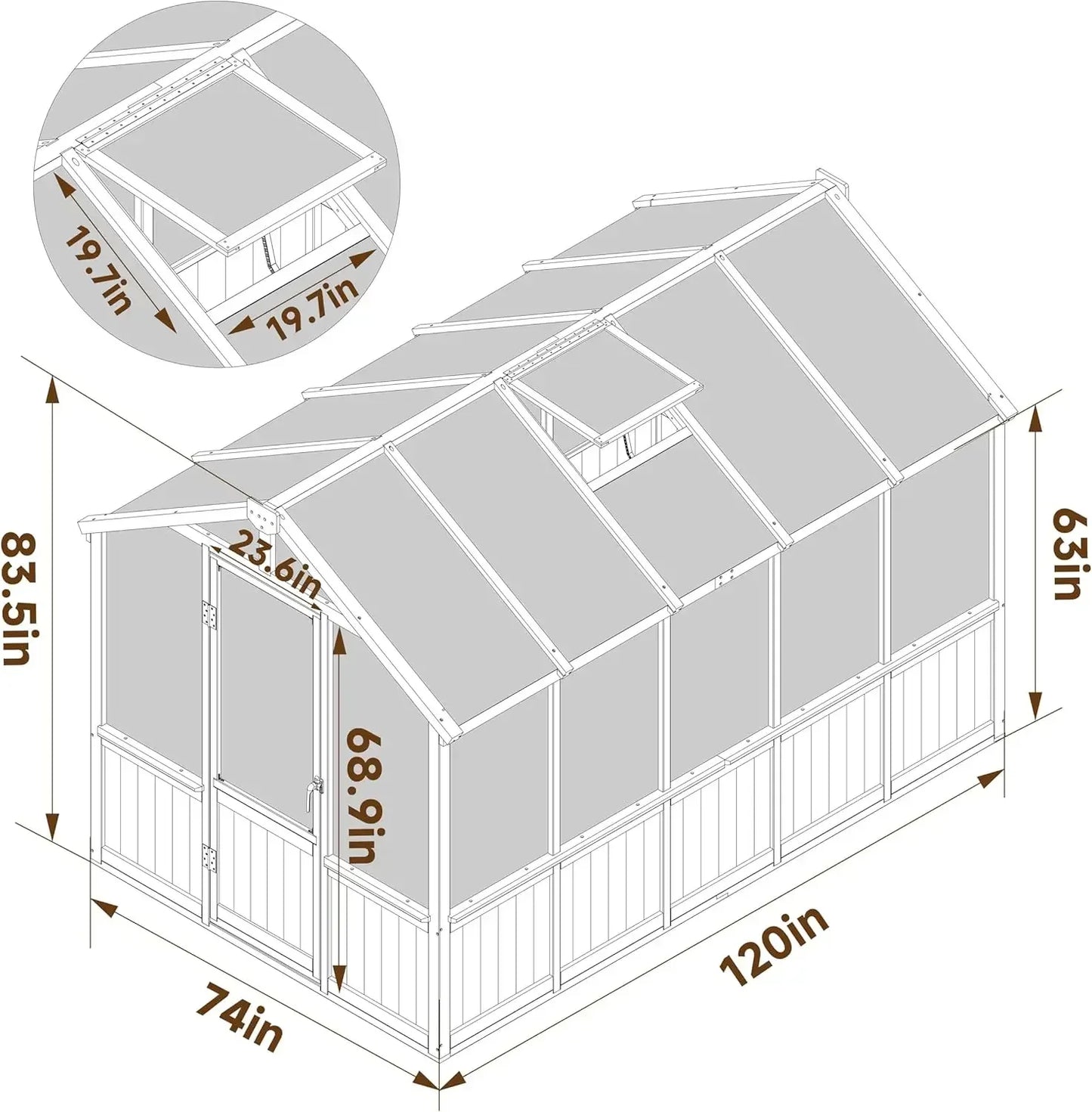 6x10 FT Green House for Outdoor
