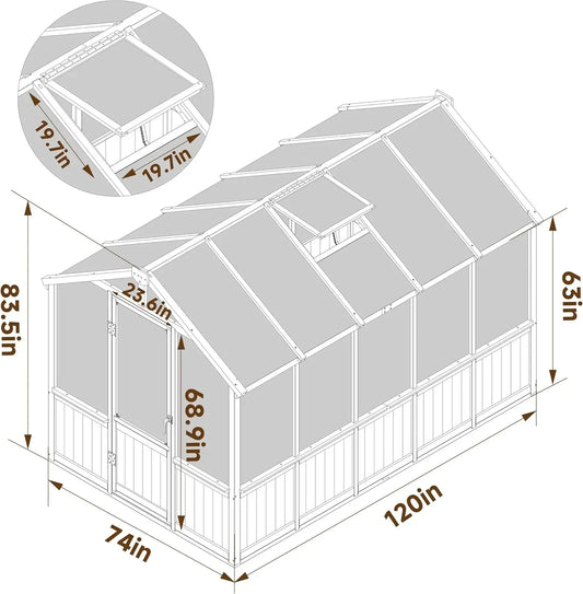 6x10 FT Green House for Outdoor