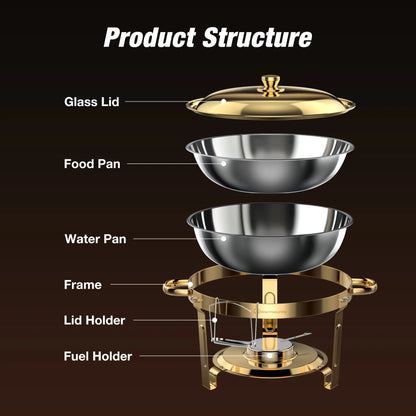 Round Chafing Dishes for Buffet