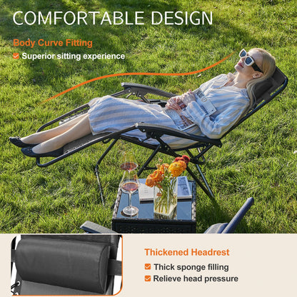 Set of 2 Portable Recliner Lounge Chair