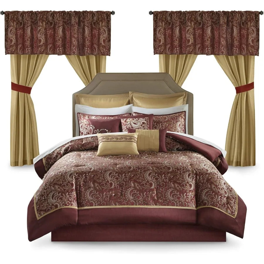 King Size Faux Silk Comforter Set