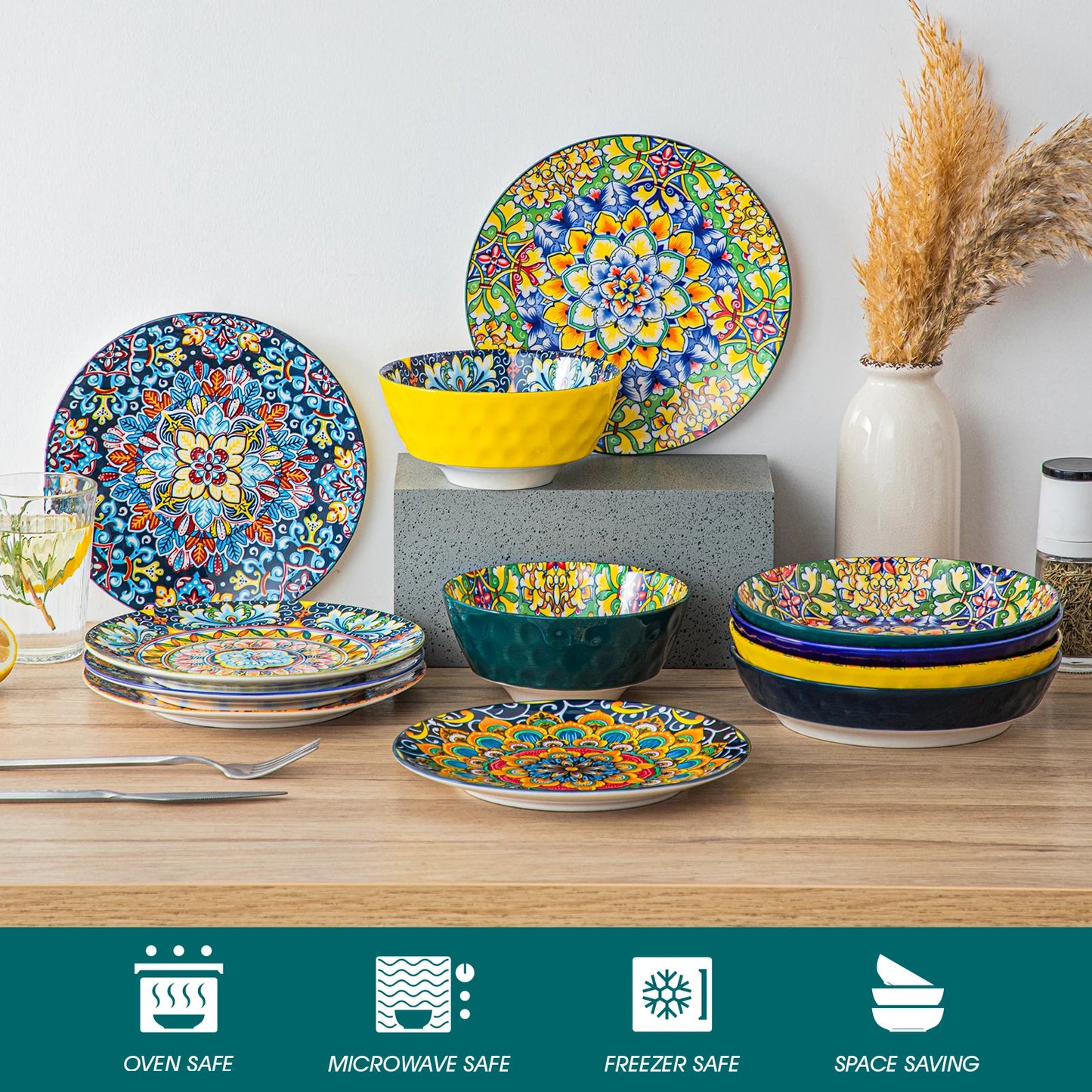 12/16/18/24 Piece Ceramic Dinnerware Set