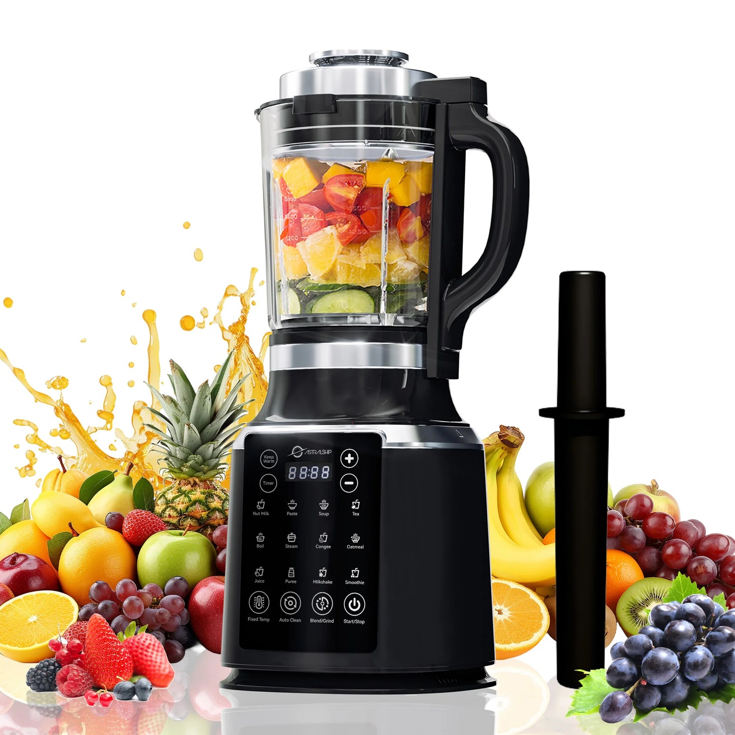 Glass Blenders for Kitchen with Tamper