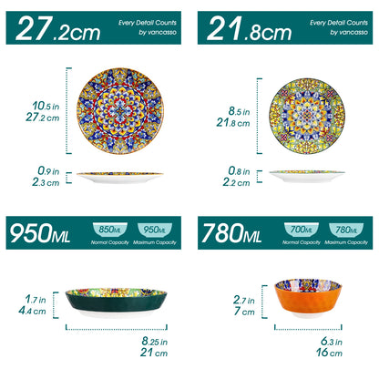12/16/18/24 Piece Ceramic Dinnerware Set