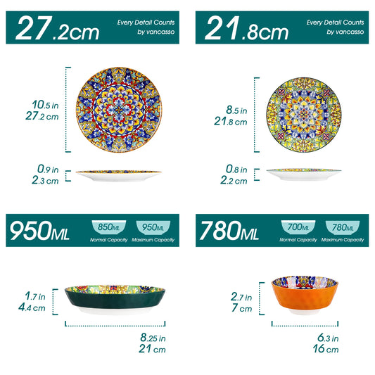 12/16/18/24 Piece Ceramic Dinnerware Set