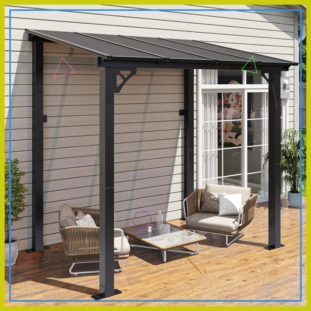 8x5ft Wall Mounted Gazebo