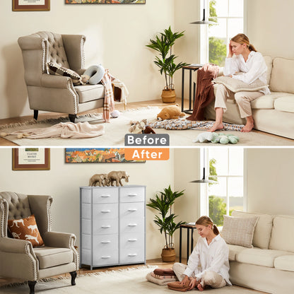 5/7/10 White Lover Fabric Drawers