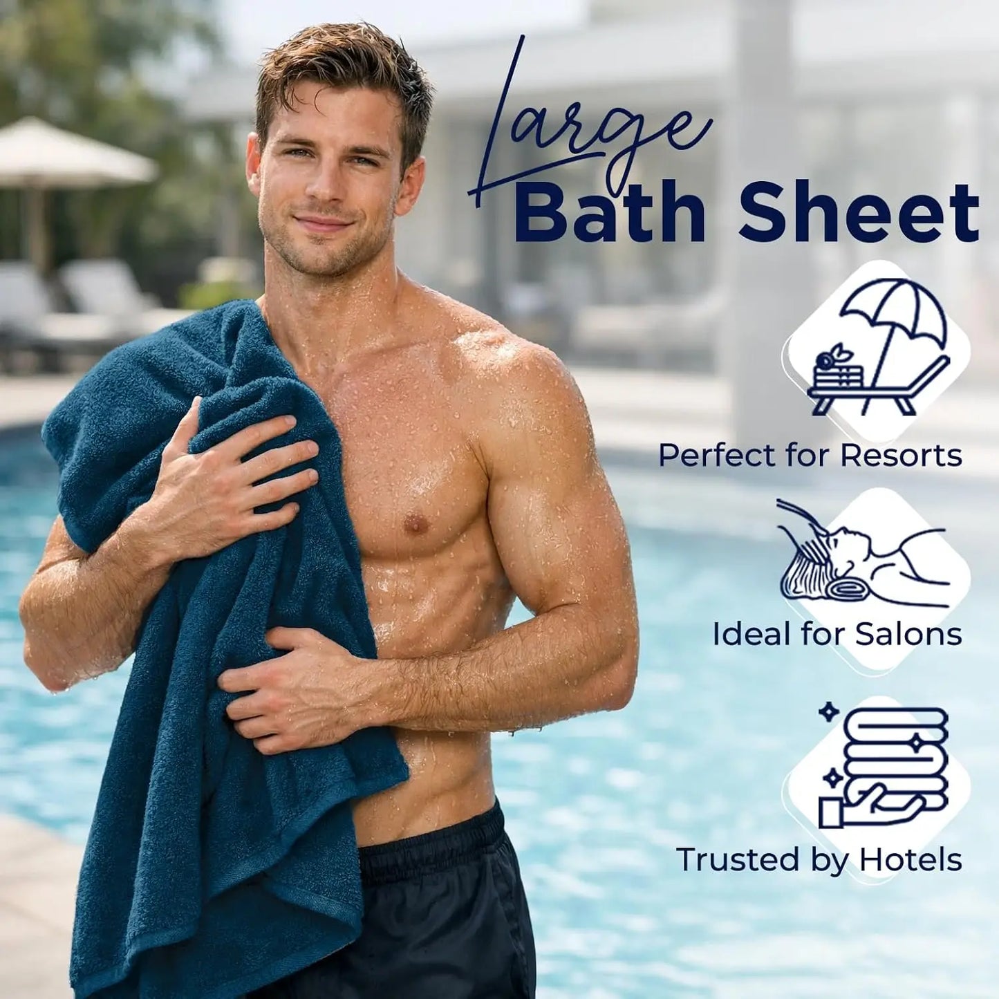2 Pack Luxury Bath Sheets