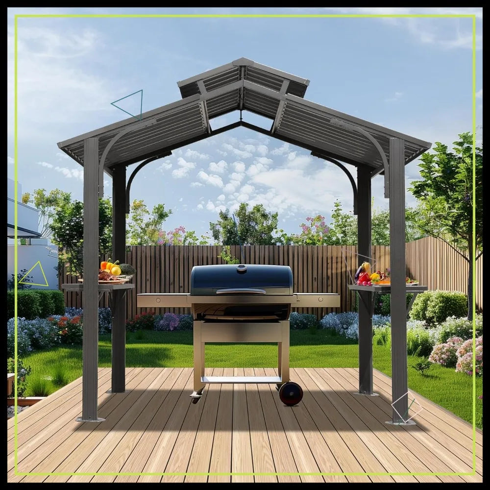 8x5FT Hardtop Grill Gazebo