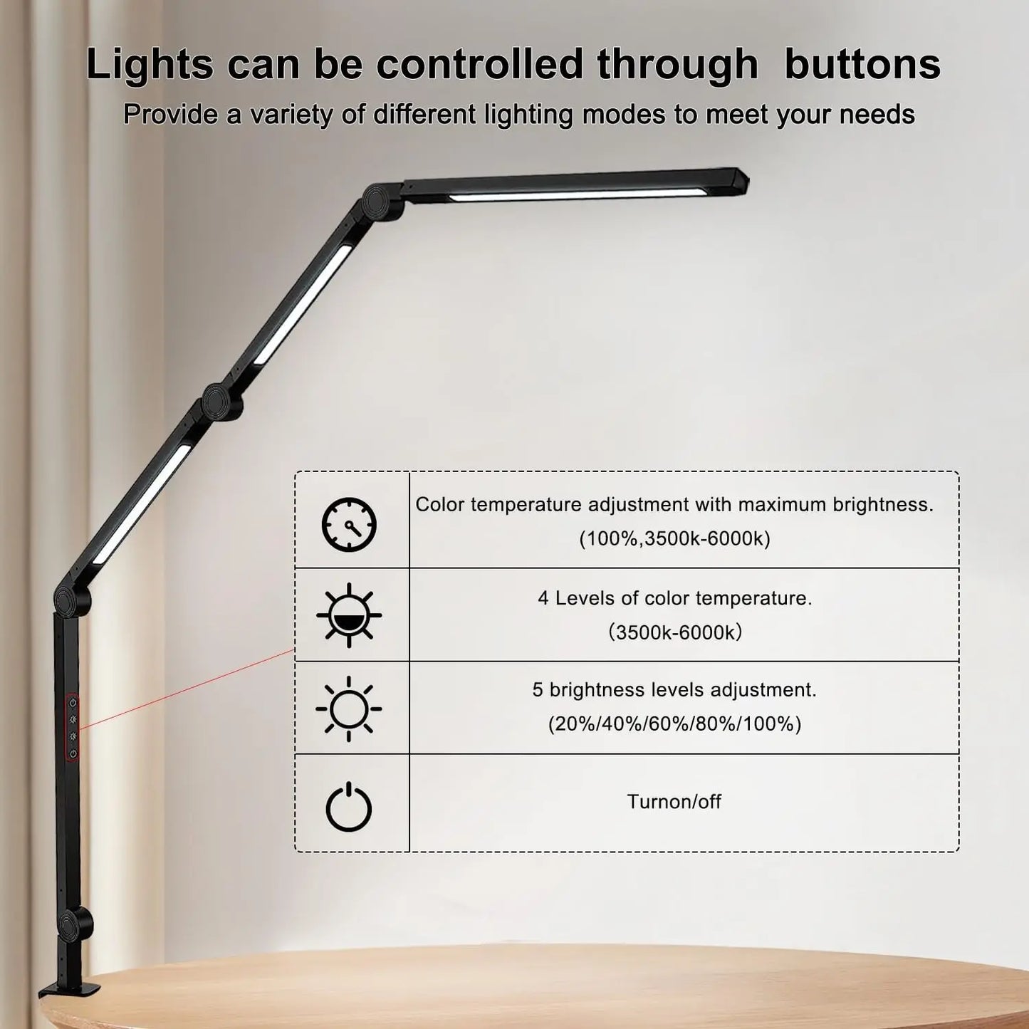LED Desk Lamp with Clamp