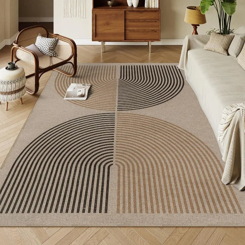 Modern Rainbow Easy Jute Rug, 6x9 Rug