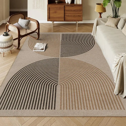 Modern Rainbow Easy Jute Rug, 6x9 Rug