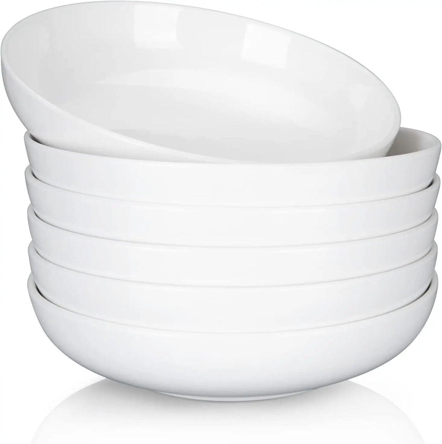 22 Ounce Porcelain Pasta Bowls Set 6