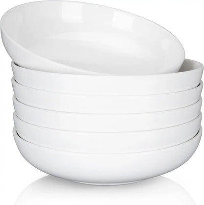 22 Ounce Porcelain Pasta Bowls Set 6