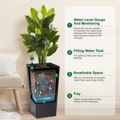 2 PCS 22.4 Inch Tall Planter