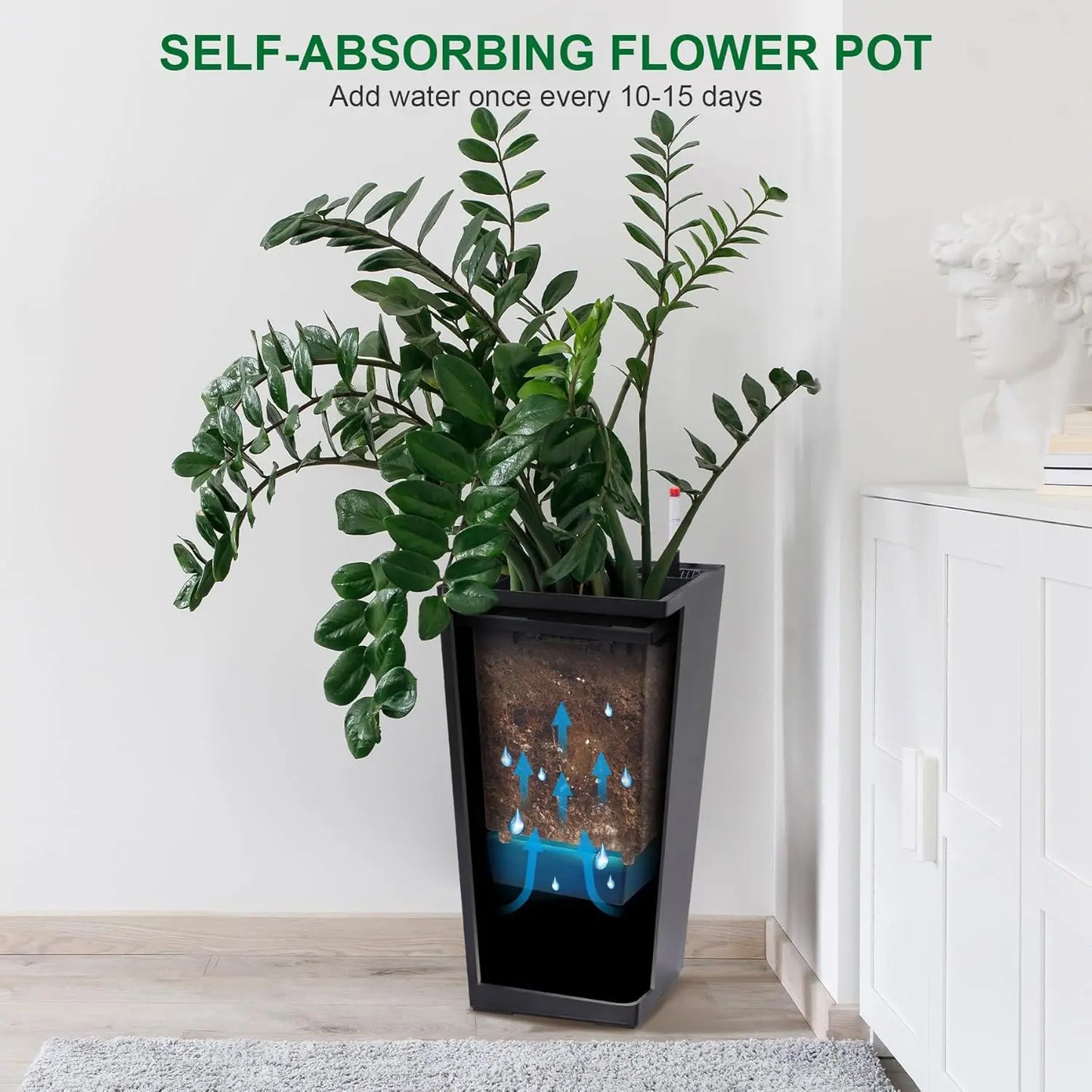 2 PCS 22.4 Inch Tall Planter