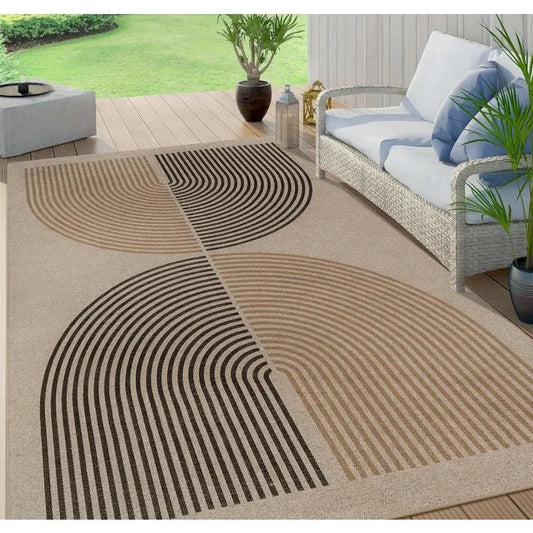 Modern Rainbow Easy Jute Rug, 6x9 Rug