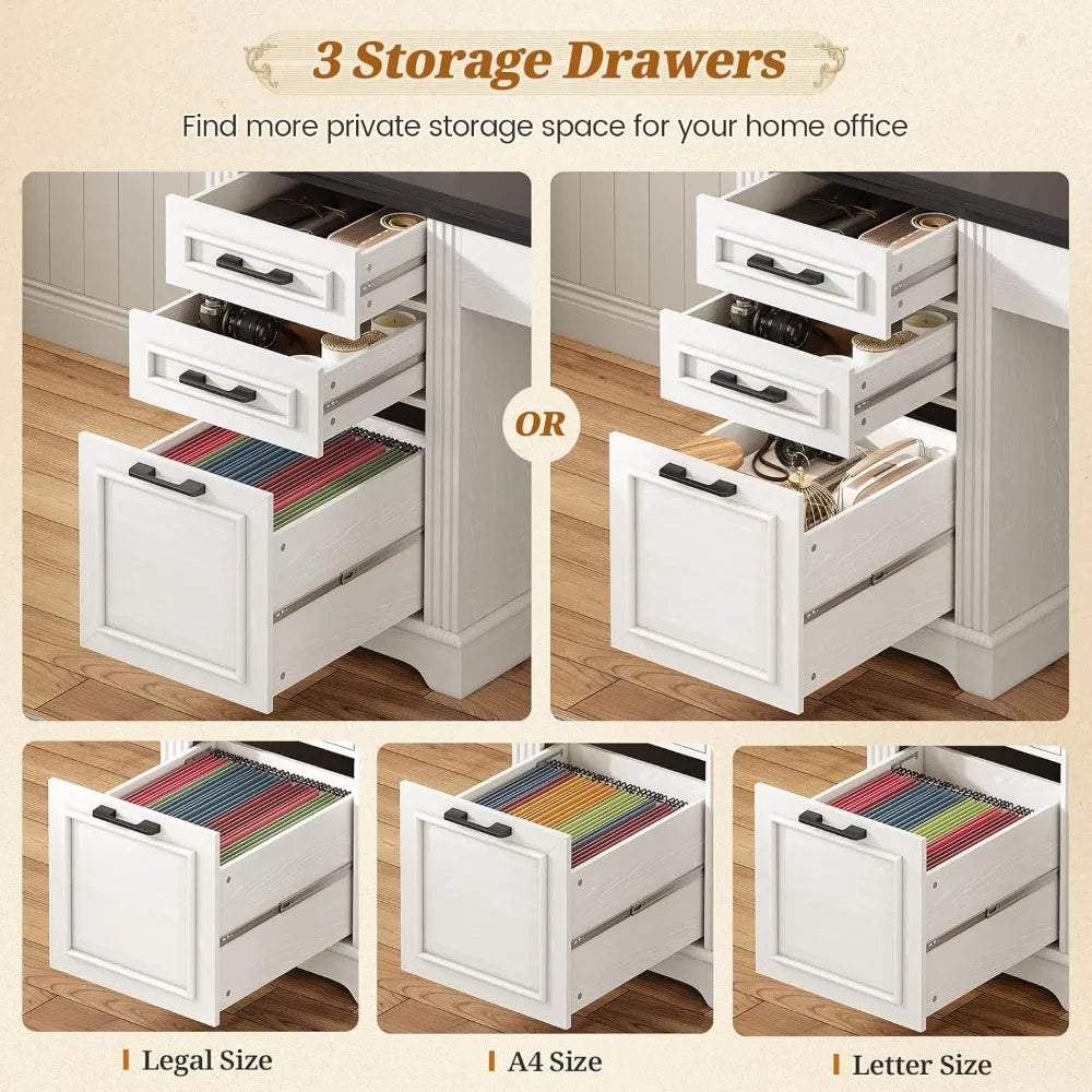 L-Shaped Desk with Hutch